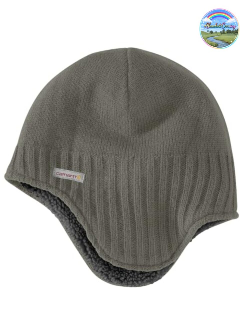 Knit Sherpa Lined Earflap Hat Cold Weather Beanie